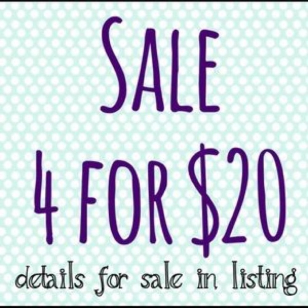 Choose 4 items that are $15 or less and pay $20!